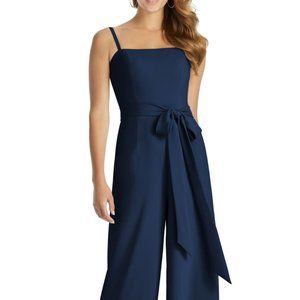 Dessy Collection Alana Crepe Jumpsuit Midnight 10